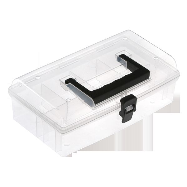 Kufrík na náradie NUN, 10″, 245x150x85mm, plastový, transparentný, PROSPERPLAST